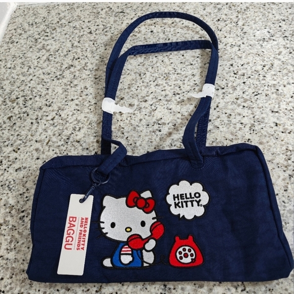 Rare Baggu x Hello Kitty Bowler Bag – Embroidered Phone, Sold-Out Colorway 🎀 - Picture 4 of 4
